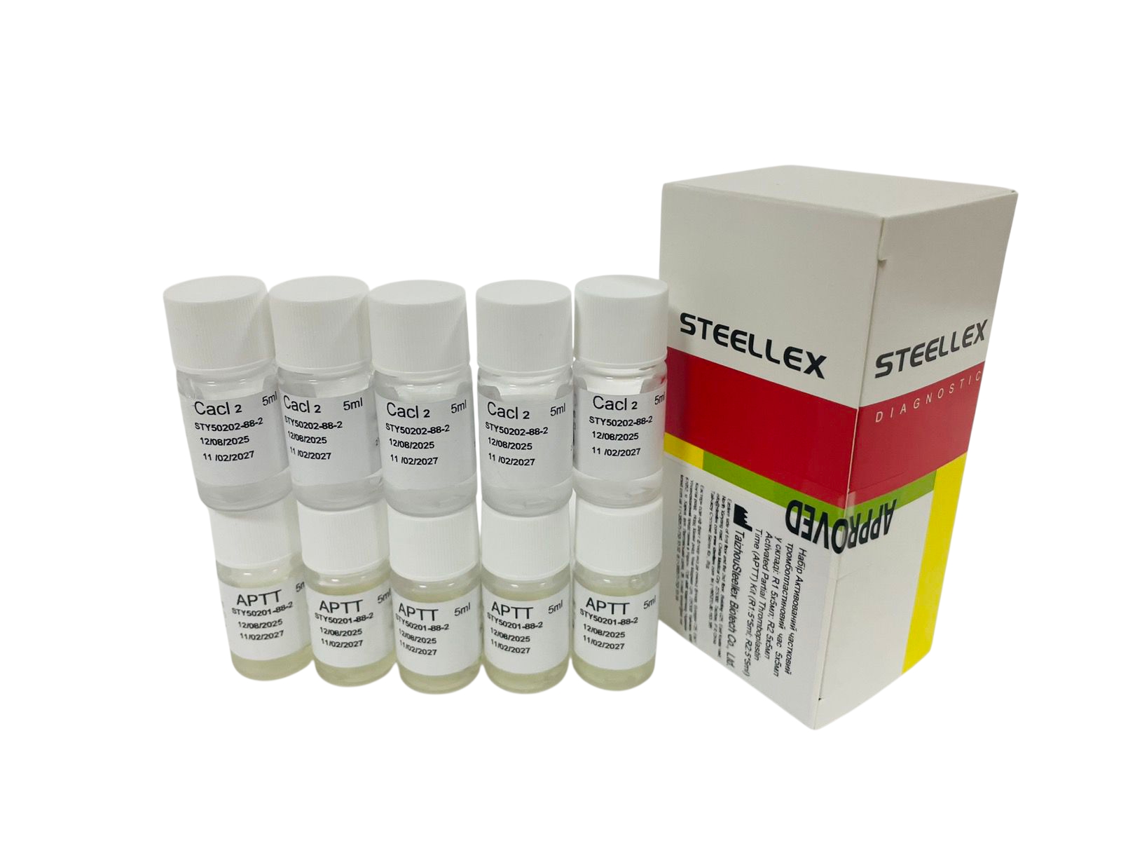 Набір Активований частковий тромбопластиновий час 5х5 мл у складі: R1 5х5 мл; R2 5х5 мл